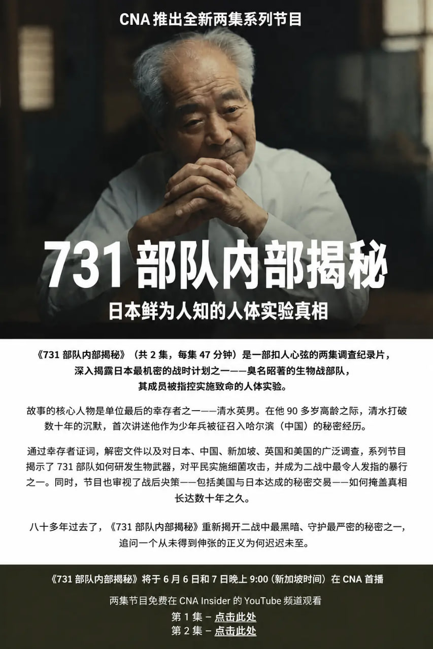 揭秘731部队；日本的秘密人体实验(2026)海报